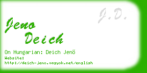 jeno deich business card